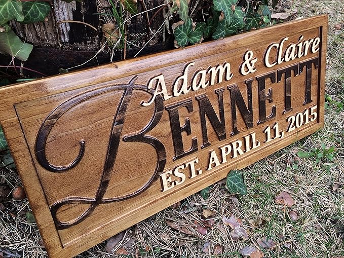 Personalized Family Name Sign Personalized Wedding Gifts Wall Art Rustic Home - Image 4