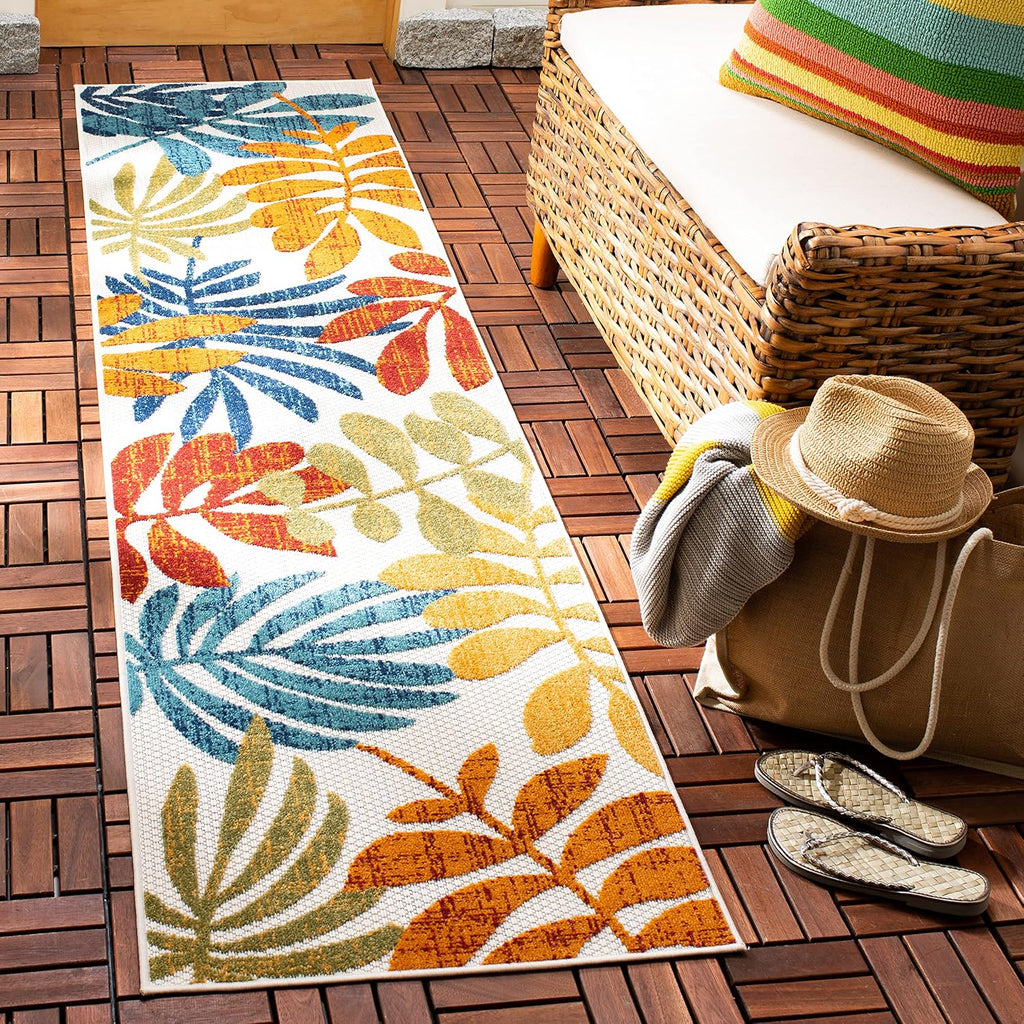 safavieh washable rug outdoor cabana collection - 2', front angle view
