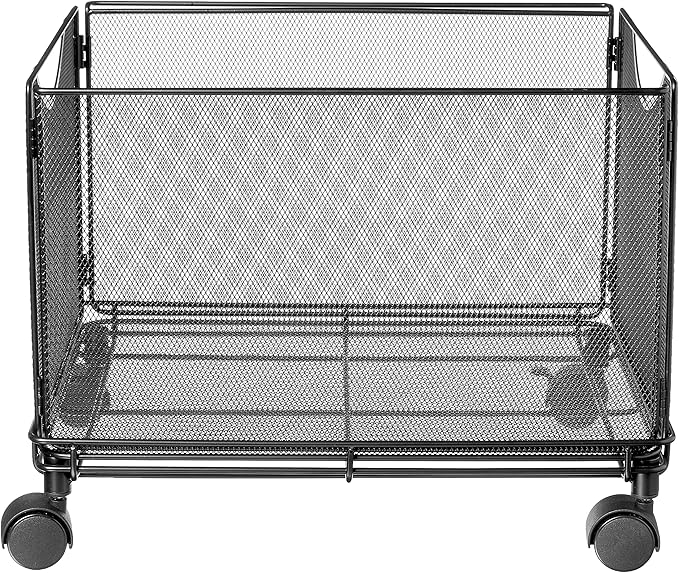 Safco Onyx Rolling Cart Desktop Tub File, Fits Letter-Size Hanging Folders - Image 2