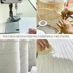 GO&SO Natural Linen Medium Drum Lamp Shades 13" Top x 13" Bottom x 10" High - Image 5