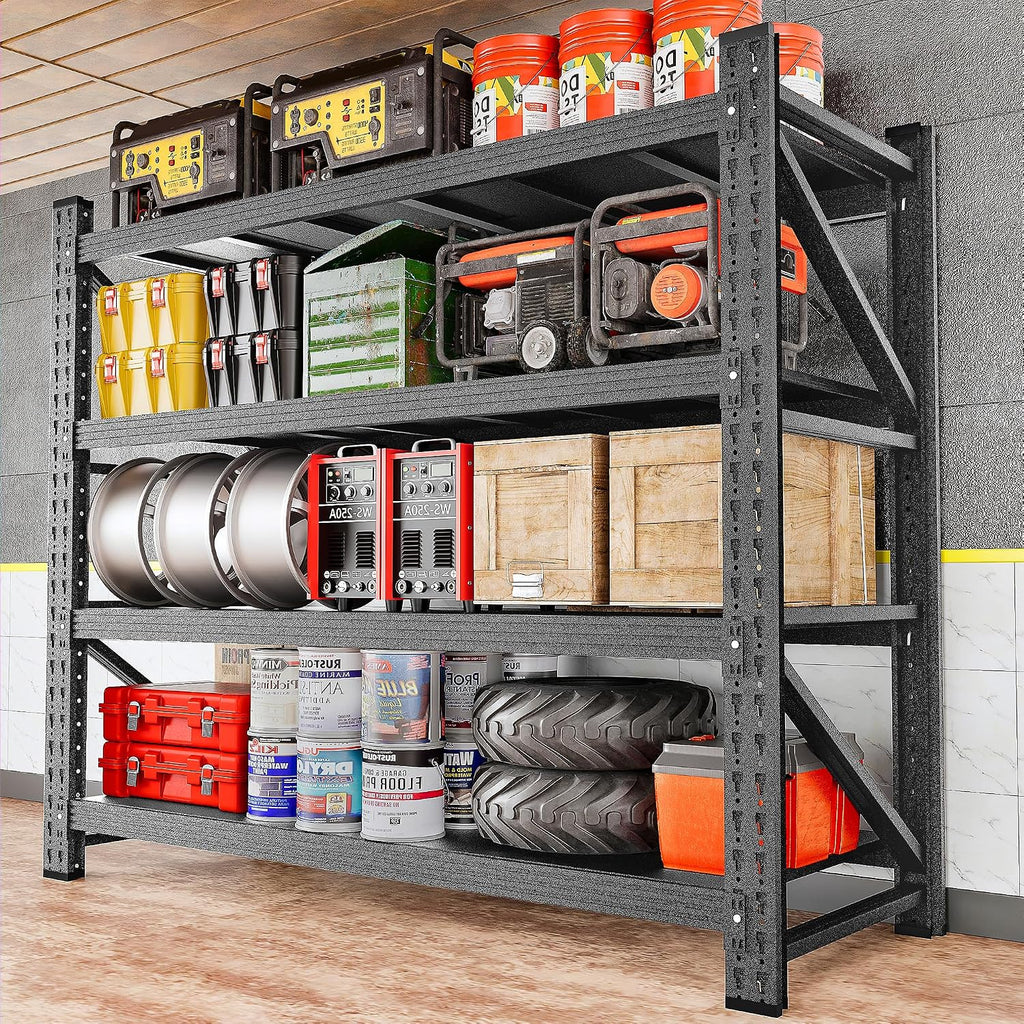 set of 2 48" wide heavy duty garage shown in use