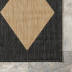 nuloom sabina dark grey trellis indoor/outdoor runner rug, side view