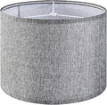 Gray Drum Lamp Shades Medium 13" Top x 13" Bottom x 10" High Traditional by GOSO