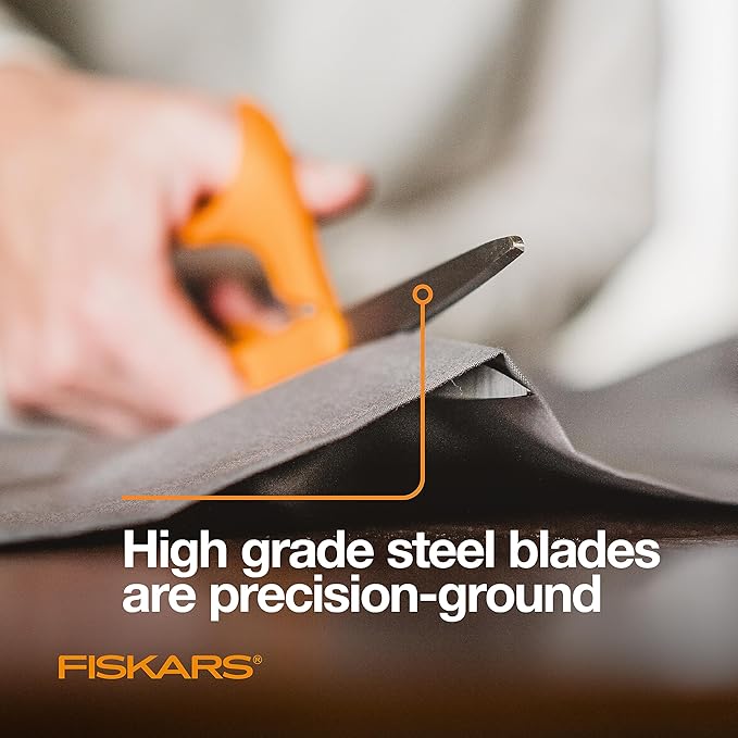 Fiskars 8" Original Orange-Handled Stainless Steel Scissors, Ergonomic and - Image 5