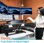 VERSADESK® PowerPro™ 40” x 24” Standing Desk Converter | 40 inch Electric - Image 2