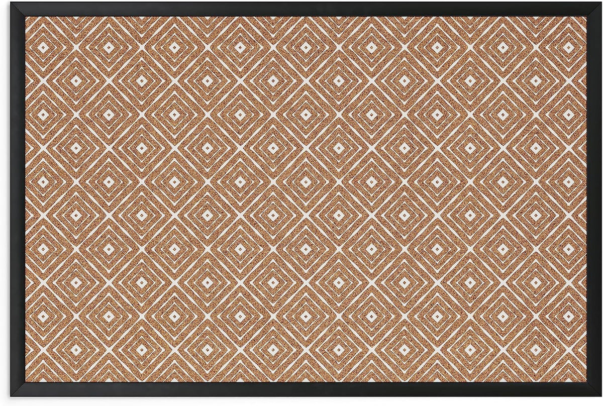 U Brands Cork Bulletin Board, 24 x 36, Black Wood Frame, Diamond