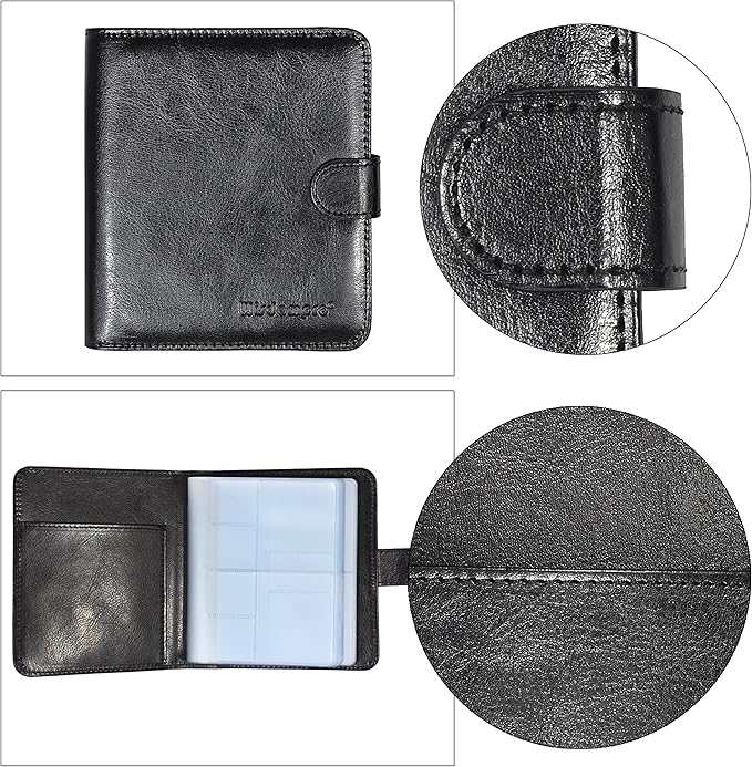 Wisdompro Business Card Book Organizer, Premium PU Leather Wallet Name Credit - Image 7