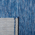 safavieh courtyard collection 2'3" x 6'7" navy cy8520 showing dimensions