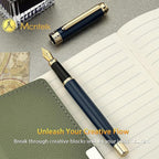 MCNTEIK 317 Fountain Pen, Stunning Luxury Piano Lacquer, 18K Gilded Nib - Image 8