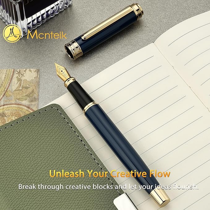MCNTEIK 317 Fountain Pen, Stunning Luxury Piano Lacquer, 18K Gilded Nib - Image 8