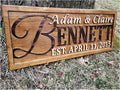 Personalized Family Name Sign Personalized Wedding Gifts Wall Art Rustic Home by 3DWoodworker
