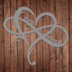 Personalized Valentines Metal Wall Sign, Custom Infinity Heart Love Couple Name - Image 7