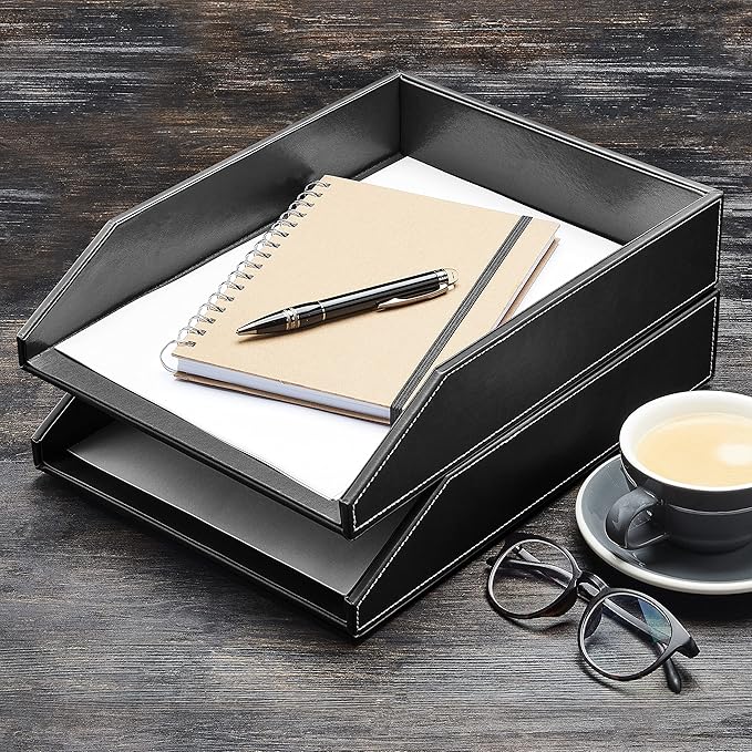 Gallaway Leather Letter Tray Organizer - Image 4