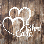 Personalized Valentines Metal Wall Sign, Custom Infinity Heart Love Couple Name - Image 6
