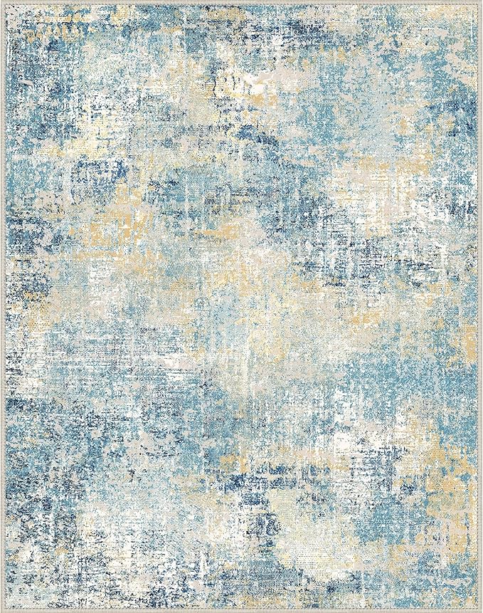 GENIMO Washable Area Rugs for Living Room, 8x10 Modern Non Slip Rugs, Low Pile - Image 9