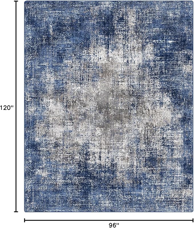 GENIMO Washable Area Rugs for Living Room, 8x10 Modern Non Slip Rugs, Low Pile - Image 2