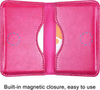 Wisdompro Business Card Holder, 2-Sided PU Leather Folio Name Card Holder - Image 3