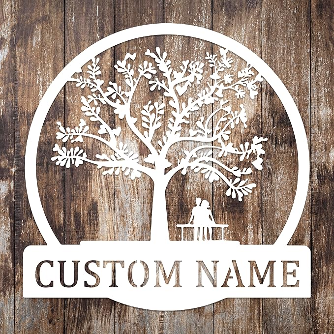 Personalized Valentines Metal Wall Sign, Custom Infinity Heart Love Couple Name - Image 6