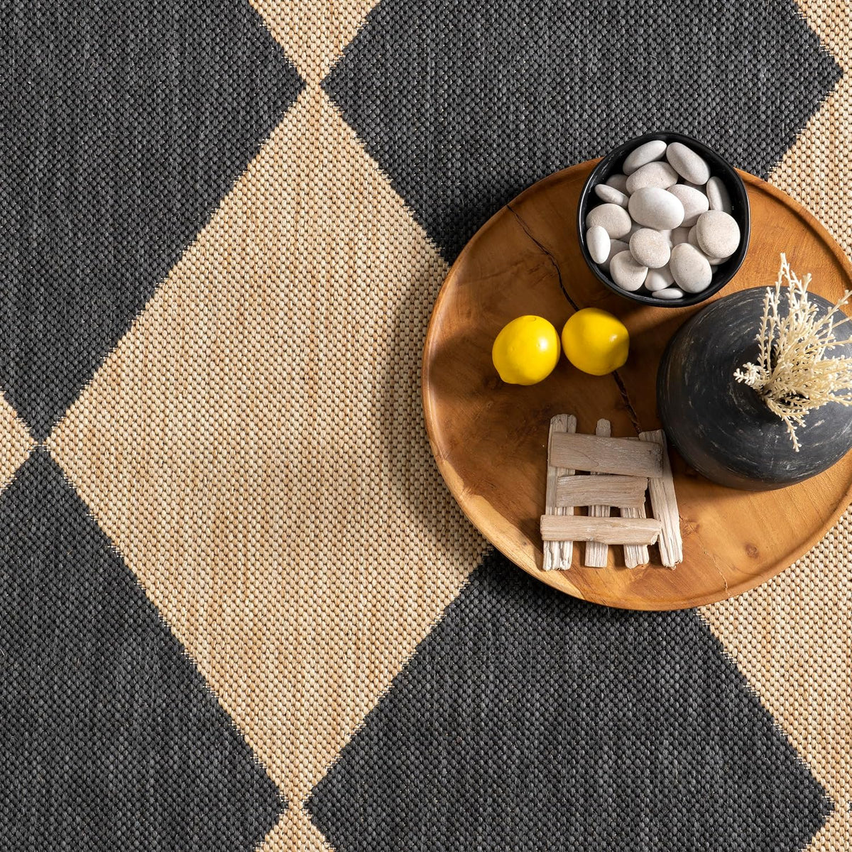 nuloom sabina dark grey trellis indoor/outdoor runner rug, view 9