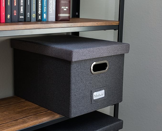Internet's Best Collapsible File Storage Organizer | Decorative Linen Filing & - Image 8