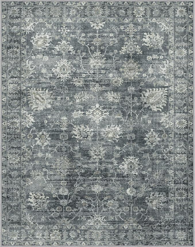 GENIMO 8x10 Area Rugs for Living Room, Machine Washable Non Slip Vintage Rugs - Image 9