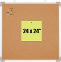 Cork Board Set - Bulletin Corkboard 24 x 24 inch Framed - Wall Hanging Message by Navy+Penguin