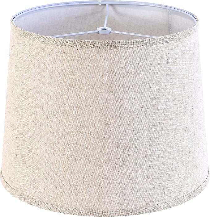 Drum Lamp Shade Large Beige 1 Pack, Modern Farmhouse Lamp Shades by GOSO