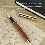 BEILUNER 316 Fountain Pen, Stunning Luxury Rosewood, 24K Gilded Nib, Gorgeous - Image 3