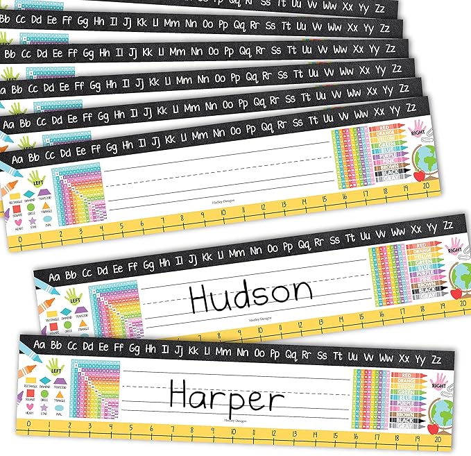 Desk Name Tags for Classroom -25 Student Name Plates for Classroom Kindergarten by HadleyDesigns