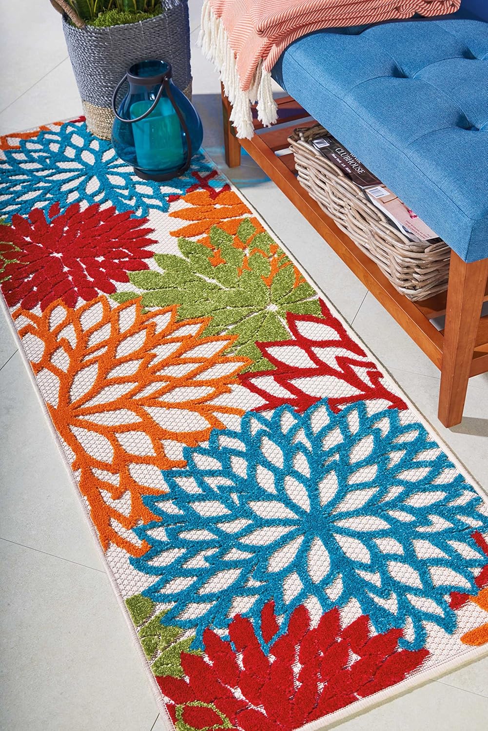nourison home aloha indoor/outdoor green 2' x 6', main product view