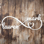Personalized Valentines Metal Wall Sign, Custom Infinity Heart Love Couple Name - Image 6