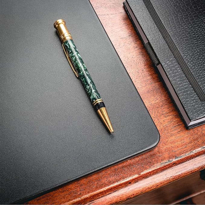 Black Leather 30" x 12.5" Keyboard/Mouse Desk Mat - Image 5