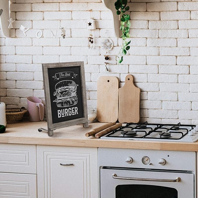 HBCY Creations Rustic Weathered Wooden Tabletop Chalkboard - Image 6