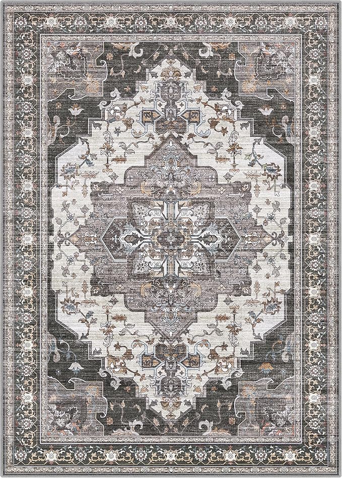 GENIMO 8x10 Area Rugs for Living Room, Machine Washable Non Slip Vintage Rugs - Image 8