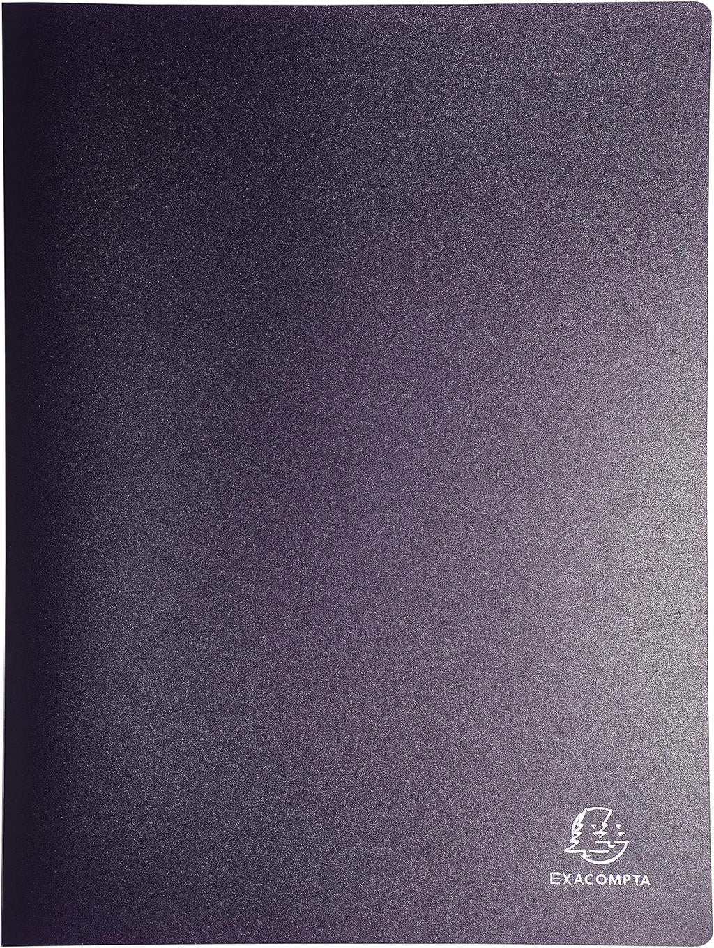 Exacompta - Ref 8820E - Semi-Rigid PP Display Book - Suitable for A4 Documents, Wipeable Cover, 500 Micron Polypropylene, 20 Pockets, 40 Viewing Pages - Assorted Colours (Pack of 10)