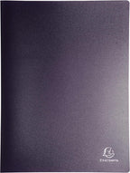 Exacompta - Ref 8820E - Semi-Rigid PP Display Book - Suitable for A4 Documents, Wipeable Cover, 500 Micron Polypropylene, 20 Pockets, 40 Viewing Pages - Assorted Colours (Pack of 10)