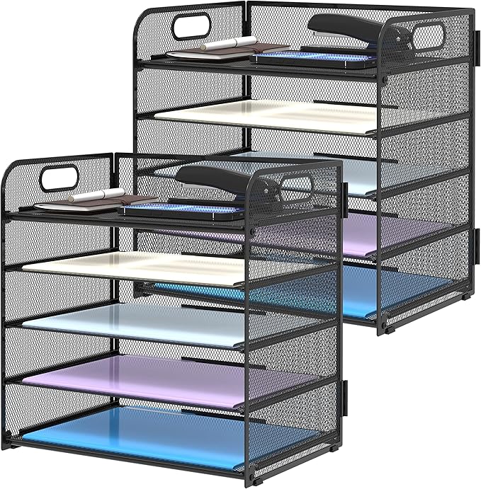 Supeasy 2 Pack 5-Tier Desk Organizer by SUPEASY