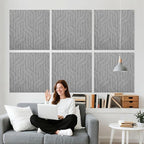 Reverbeon 6 PCS Acoustic Panels, 23.6x23.6 Inch Sound Absorbing Panels by Reverbeon
