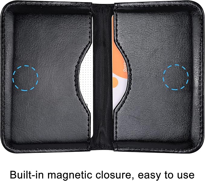 Wisdompro Business Card Holder, 2-Sided PU Leather Folio Name Card Holder - Image 3