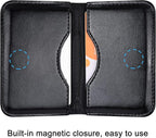 Wisdompro Business Card Holder, 2-Sided PU Leather Folio Name Card Holder - Image 3