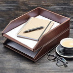 Gallaway Leather Letter Desk Organizer - Image 5