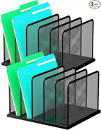 Kuntine.B Desk File Organizer 5 Upright Mesh Desktop Organizer File Sorter by KuntineB