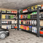 71.3" wide heavy duty garage shelving units,5000lbs deep, side view