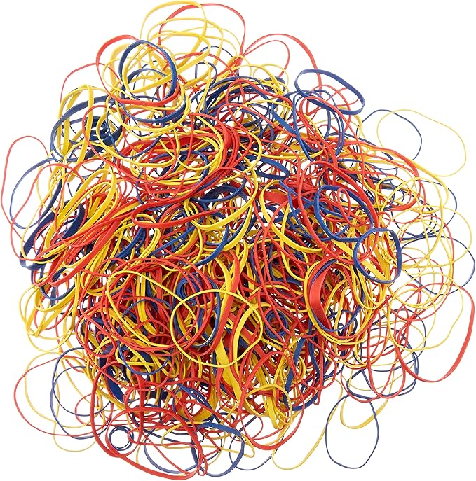Amazon Basics Assorted Size and Color Rubber Bands, 0.5 lb. - Image 3