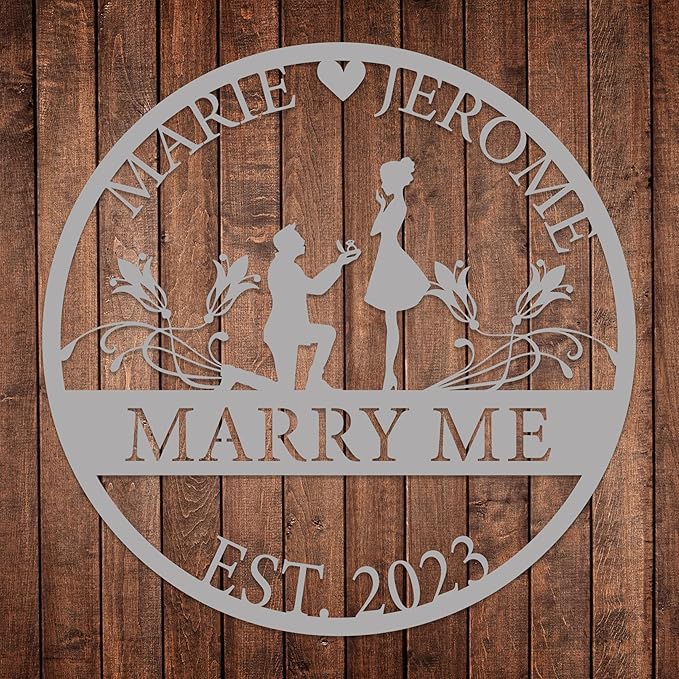 Personalized Valentines Metal Wall Sign, Custom Infinity Heart Love Couple Name - Image 7