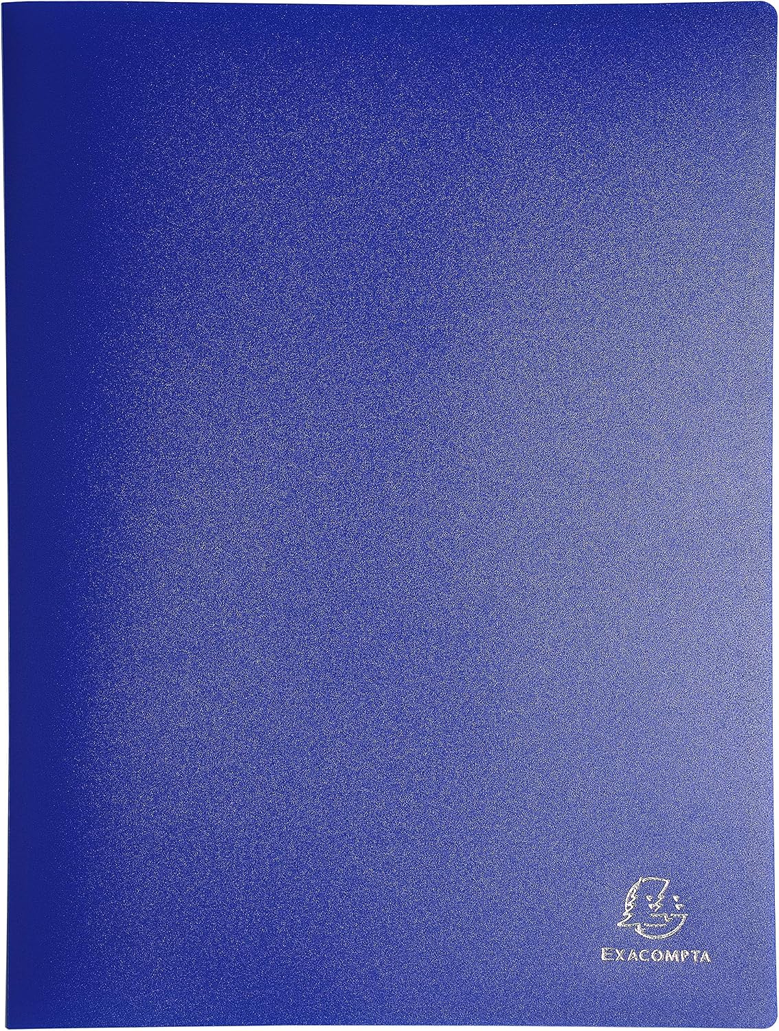 Exacompta - Ref 8820E - Semi-Rigid PP Display Book - Suitable for A4 Documents, Wipeable Cover, 500 Micron Polypropylene, 20 Pockets, 40 Viewing Pages - Assorted Colours (Pack of 10)