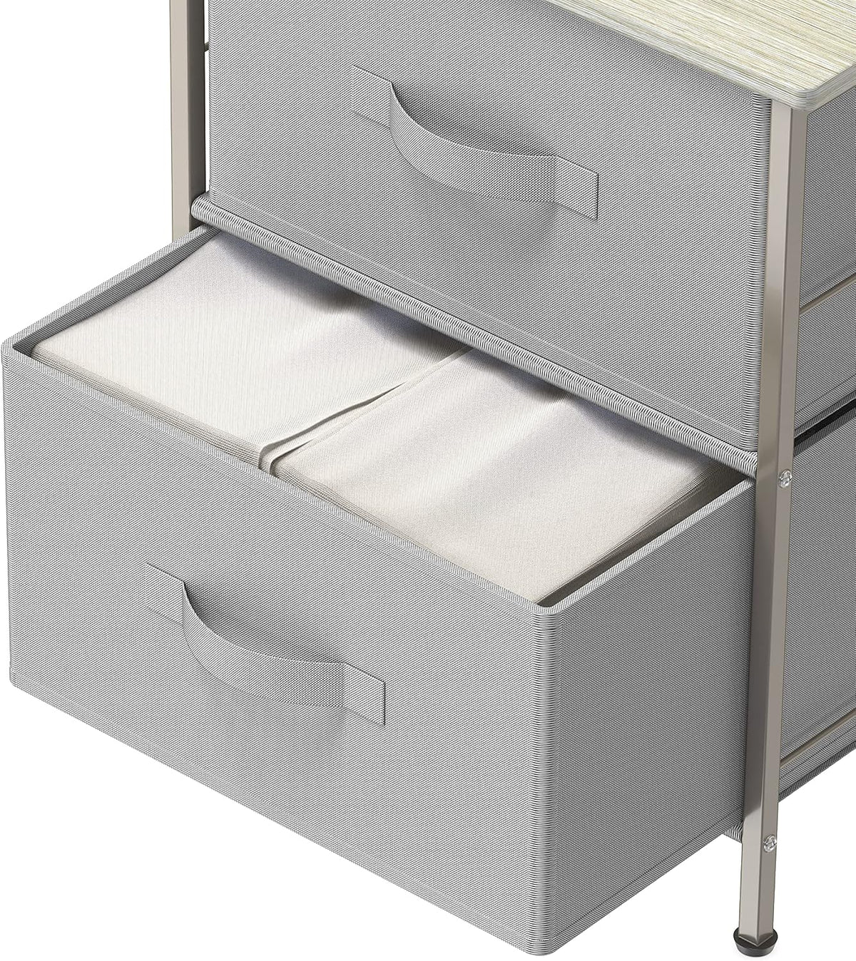 Simple Houseware 2 Tier Night Stand Dresser Organizer Drawer, Gray