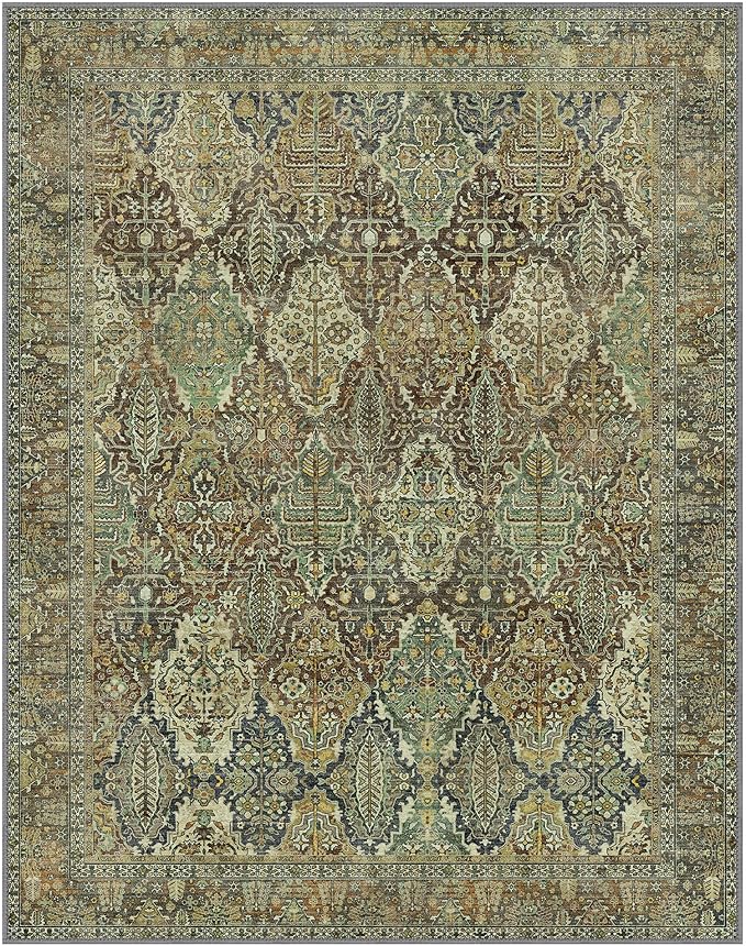 GENIMO 6x9 Area Rugs for Living Room, Machine Washable Low Pile Rugs, Chenille - Image 9