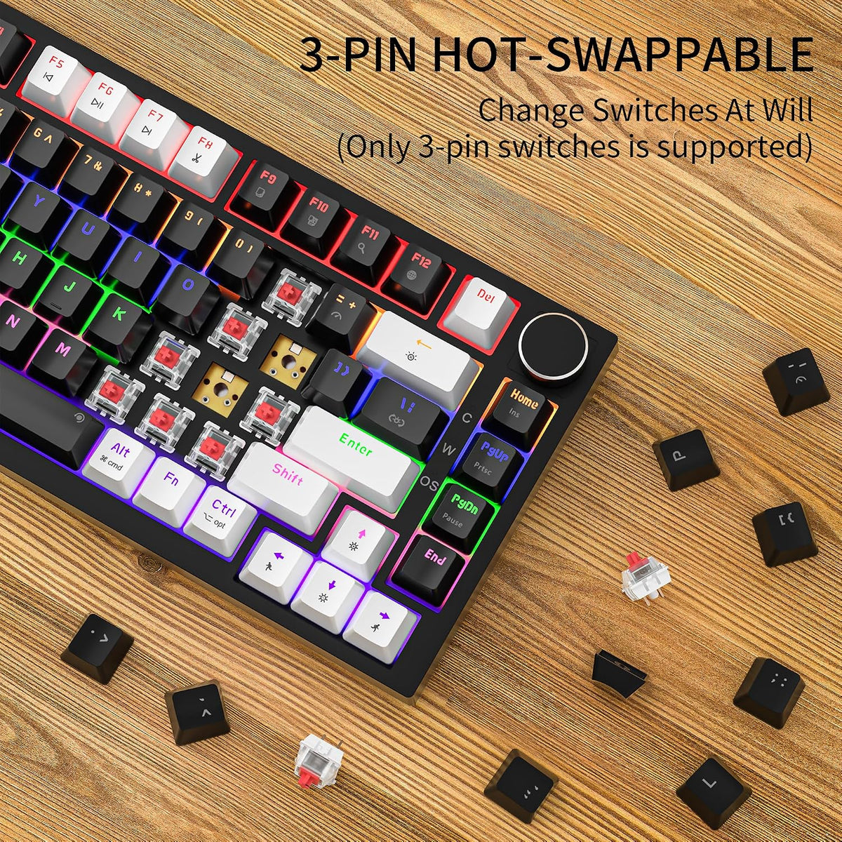 Newmen GM326 Mechanical Keyboard,75% Percent Gaming Keyboard,Wired Keyboard