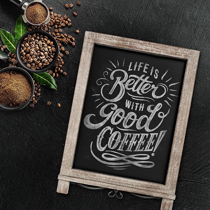 HBCY Creations Rustic Weathered Wooden Tabletop Chalkboard - Image 5